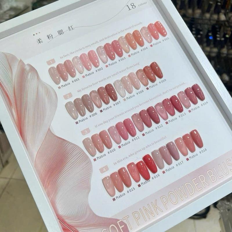 set sơn thạch RABIA 18 màu - set sơn thạch làm móng - set sơn thạch đục - set sơn thạch che khuyết điểm