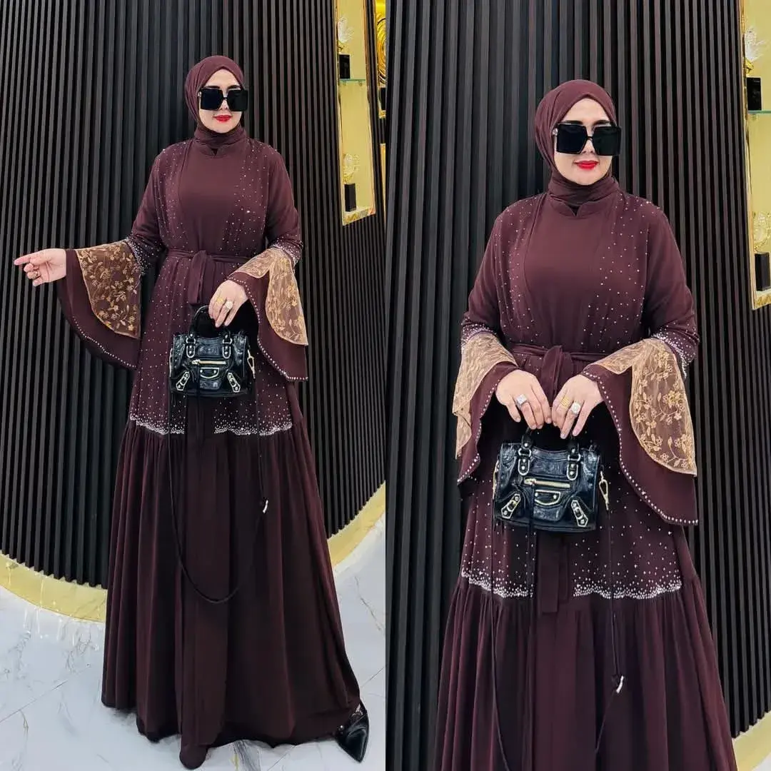 PROMO Miranti Dress / gamis trend lebaran 2025 / gaun muslimah cantik mewah elegan