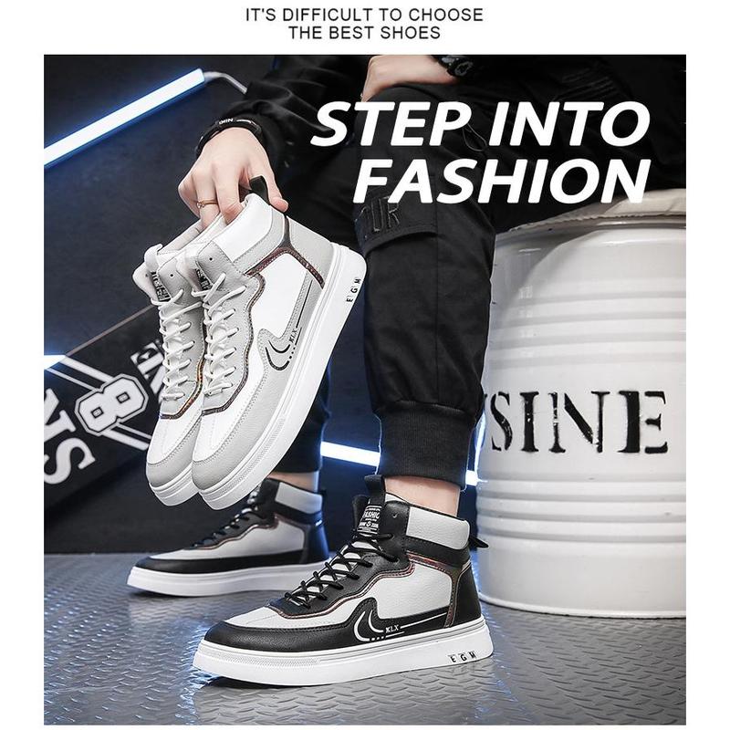 Autumn and Winter 2023 Men's High top Board Shoes Air Force One Korean Fashion Student Casual Sneakers AJ Fashion Men's Shoes 6