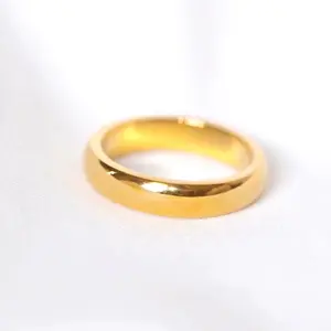 Cincin Titanium Wanita Penny by Panlandwoo - Ukuran Rings: 3-10 - Silver, Rose Gold, Black, Gold - Ketebalan 0.4cm - Elegan