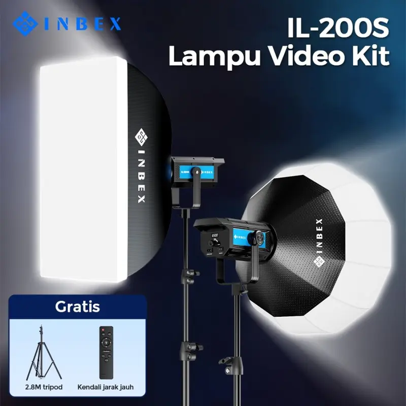 INBEX IL-200S LED COB Video Light Bowens Mount Daylight CRI 98 for Studio with LED Display 0