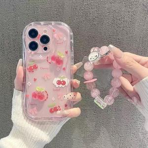Funda de Cadena de Flores con Moño de Cerezo 3D para Honor X6C 400 Lite X8C X9C 200 Smart X7C X9C X7B X8B X9B Magic 7 6 Lite X6B X6A X5B X5 Plus X8 X8A X7A X6 X6S 4G 5G Funda Transparente para Teléfono