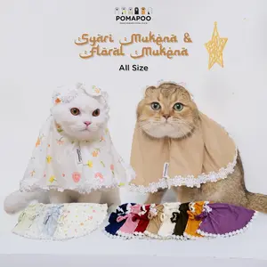 Pomapoo - Kostum Kucing dan Kostum Anjing Syari Mukena & Floral Mukena Lebaran Edition