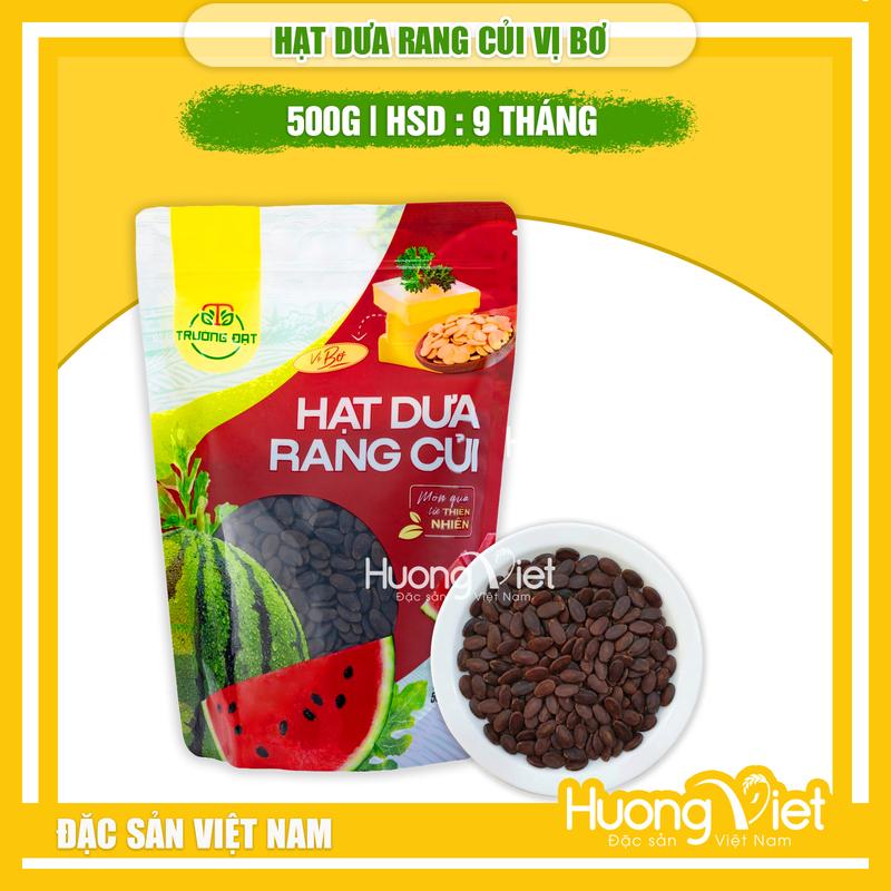 Hạt dưa rang củi hạt dưa sạch nguyên vị rang mộc túi 500g