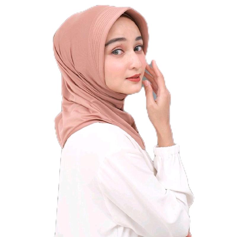 Hijab Sport Jersey Premium | Hijab Gym Yoga Jogging | Hijab Instan 0