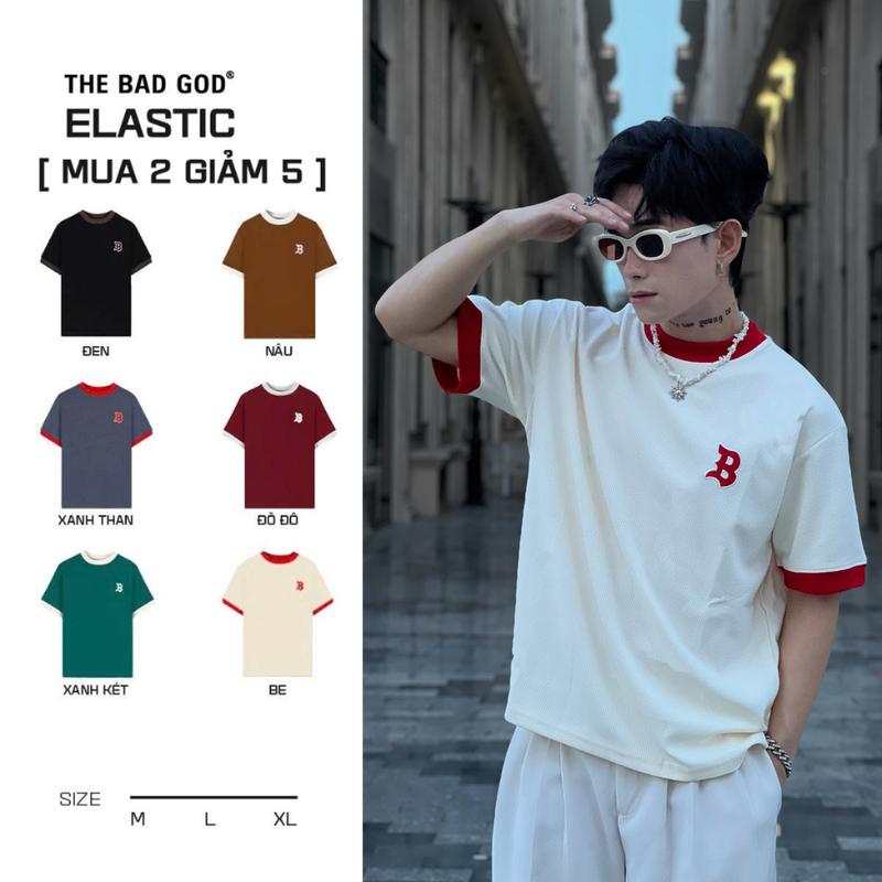 [MUA 2 GIẢM 5%] Áo Thun Nam Nữ Cổ Tròn The Bad God Elastic Chất Liệu Vải Tổ Ong Thêu Họa Tiết - Menswear - BST Áo thun năm 2025