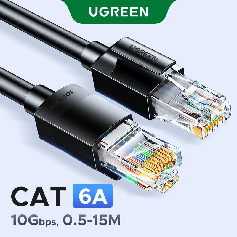  Cáp Ethernet UGREEN Cat 6A Cáp Mạng Mỏng Tốc Độ 10Gbps Tương Thích Với PS PC Máy Tính Bộ Định Tuyến Modem Cáp Tròn Lan Cat6 Ethernet RJ45 