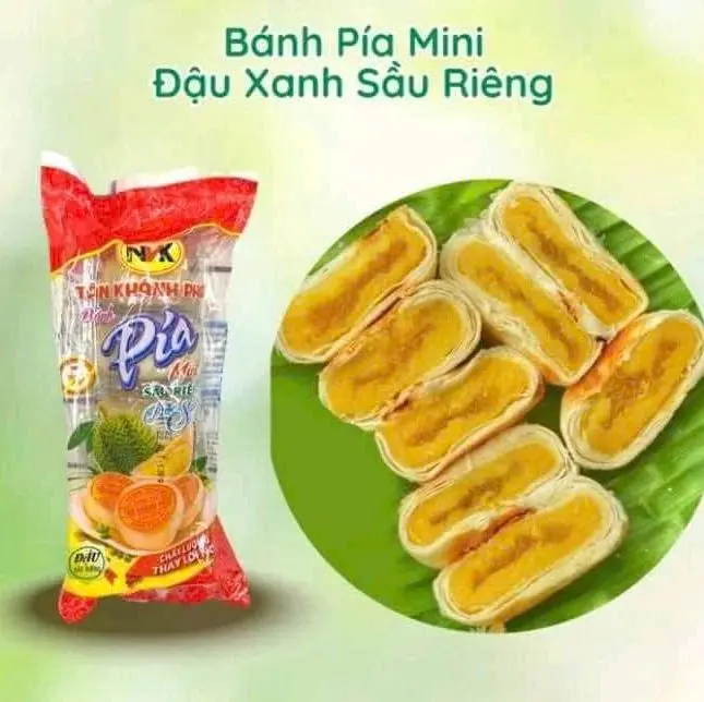 Bánh Pía Mini Sầu Riêng 5 Cái 130g Sóc Trăng - Vỏ Ngàn Lớp Nhân Ngọt Thơm Đượm Sầu Riêng