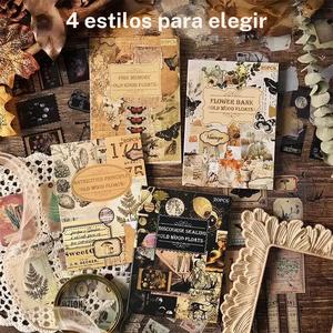 Libro de calcomanías Vintage Scrapbooking, 20 hojas/libro, Calcomanía decorativa para Scrapbooking, Diario, Envoltura de regalos