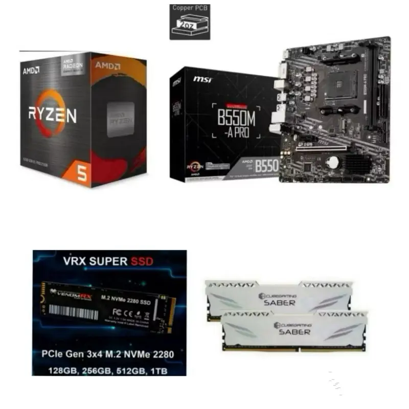 Paket Processor Gaming AMD Ryzen 5 5500 Box RAM DDR4 16GB