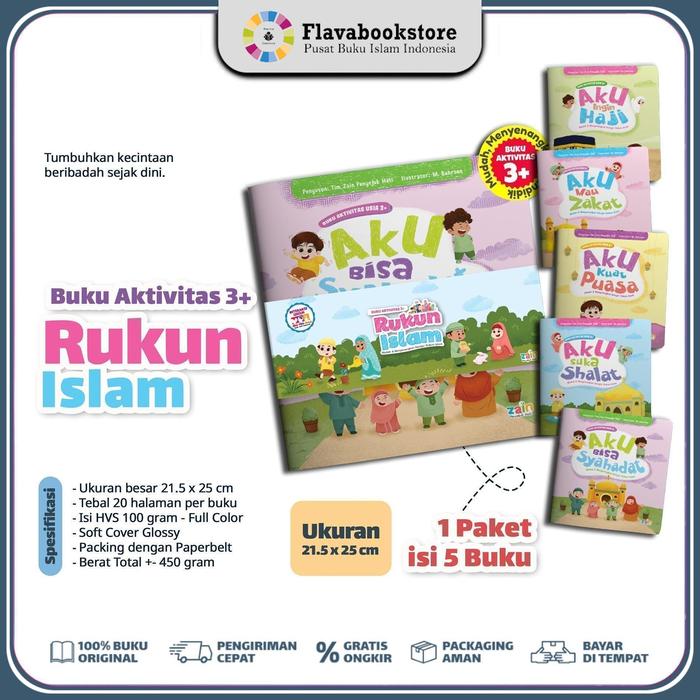 Gambar Buku Aktivitas Anak 3+ Rukun Islam Paket Isi 5 Buku dari Flava bookstore Kab. Sukoharjo Tokopedia