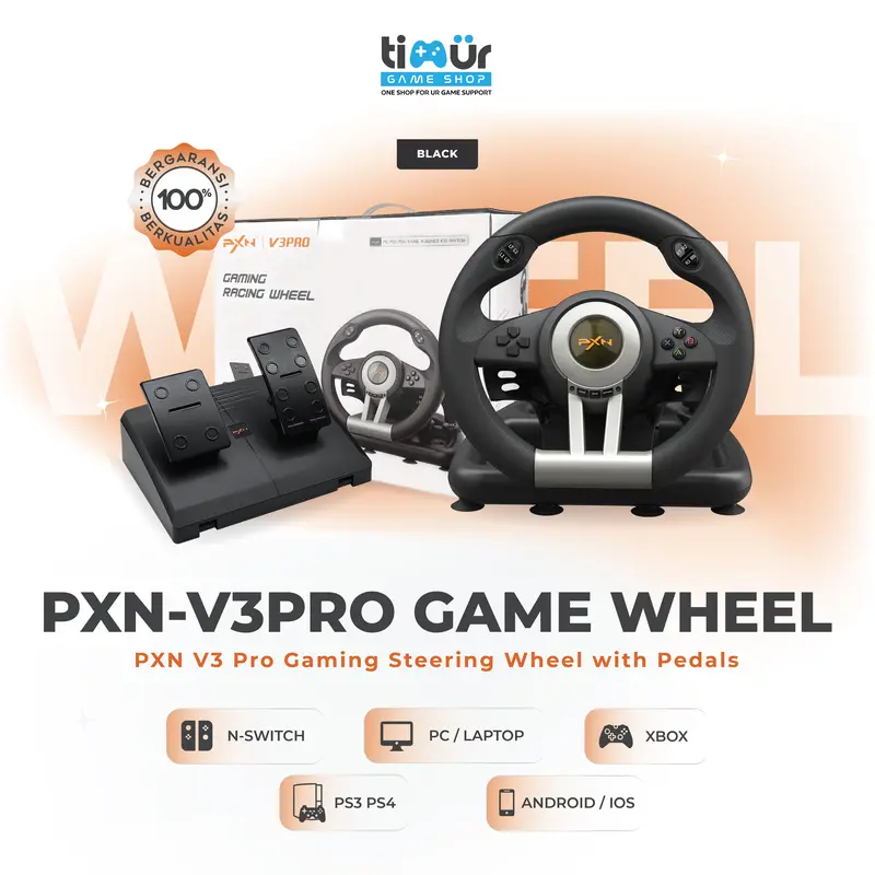 PXN V3 Pro Steering Wheel Racing Stir Setir PS3 PS4 PS5 PC Switch 0