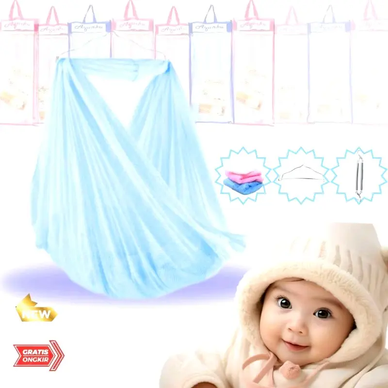 1 Set Ayunan Kelambu Per 2 dan Besi Hanger Segitiga 1