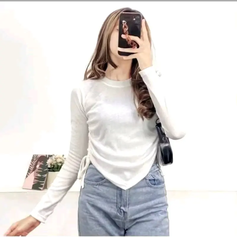 Blouse Serut Samping Tali Serut Korea Style Ukuran All Size dan Jumbo 1