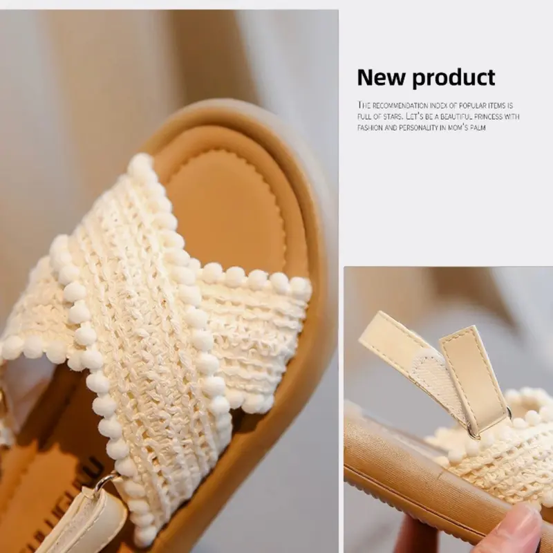 [Brandedbaby] 21-37 Sandal Casual Anak Perempuan Sandal Slop Anak Slip On Tali Velcro Sepatu Fashion Kaki Nyamain 7