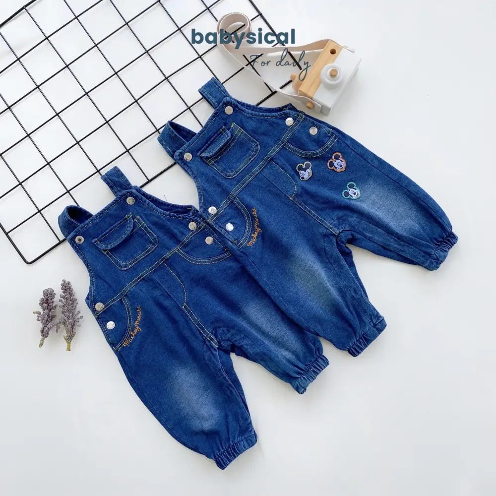 BABYSICAL 0-6 Bulan / Overall Jeans Bayi Baju Kodok Jumper Bayi Premium Soft Jeans over All