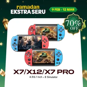 PSP X7 PRO/X12 Gameboy Pemutar Konsol Game Genggam 4.3 Inci 8G Bawaan 10,000 Game Pemasangan Gratis Game Baru Game Klasik Permainan Dua Pemain