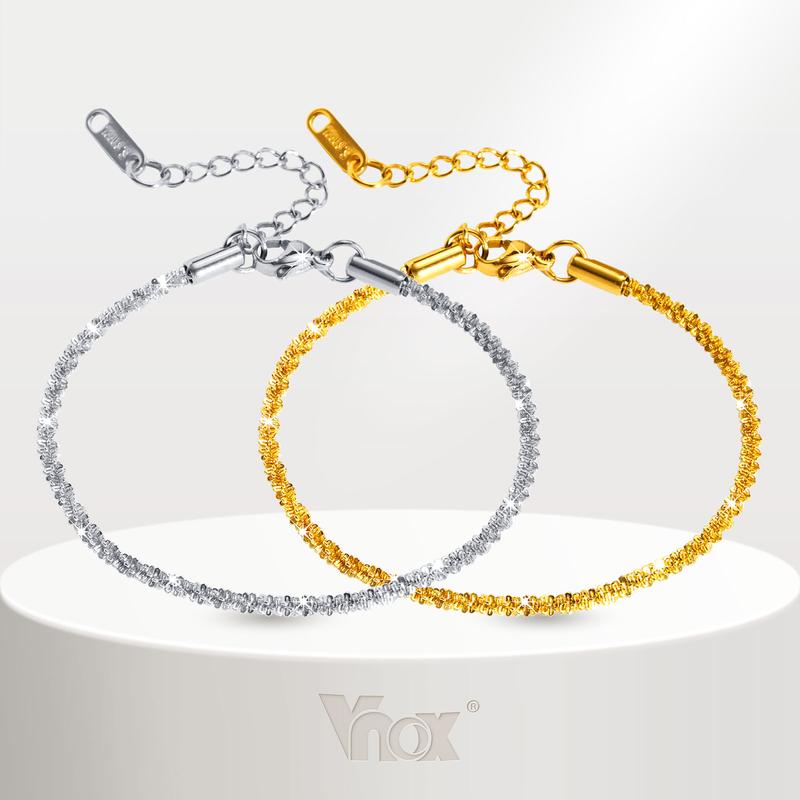 VNOX Collier à Breloques Personnalisé 2 à 6 Noms - Collier Perles Acier Inoxydable Pour Hommes Et Femmes, Cadeau Famille & Partenaire