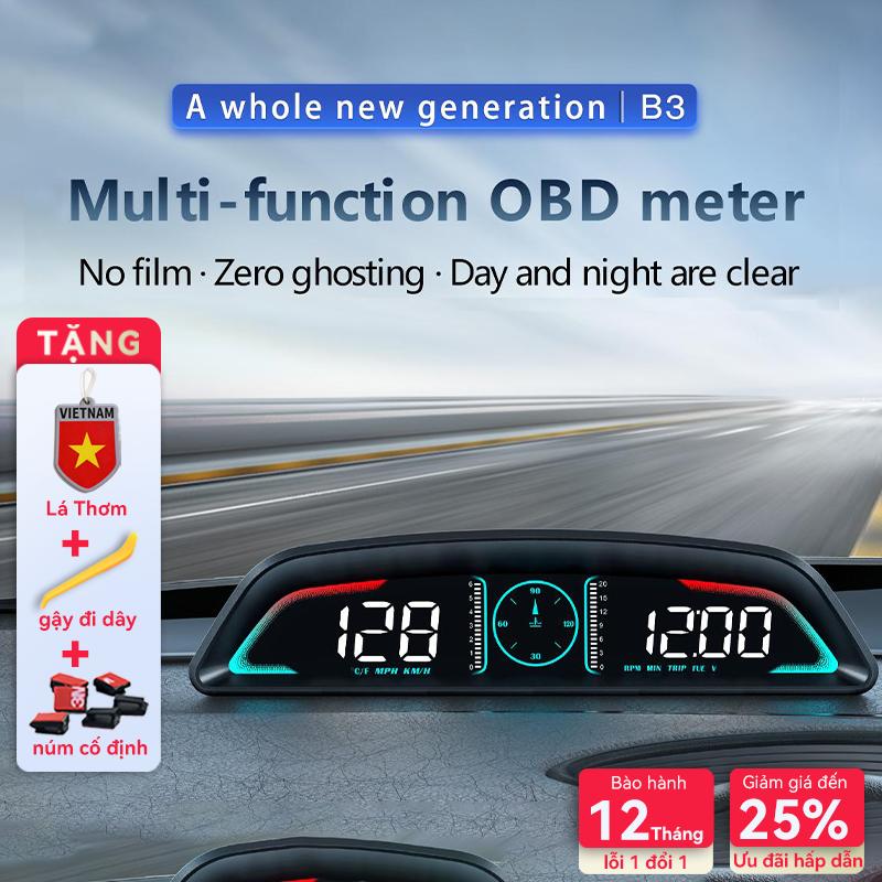 Màn Hình Đầu Ô Tô B3 Máy Kiểm Tra OBD, HUD, Máy Tính, Đồng Hồ Tốc Độ, Kính Chắn…