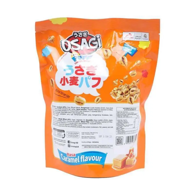 [ DUA KELINCI ] USAGI PUFF CARAMEL FLAVOUR 80 Gram Cemilan 3
