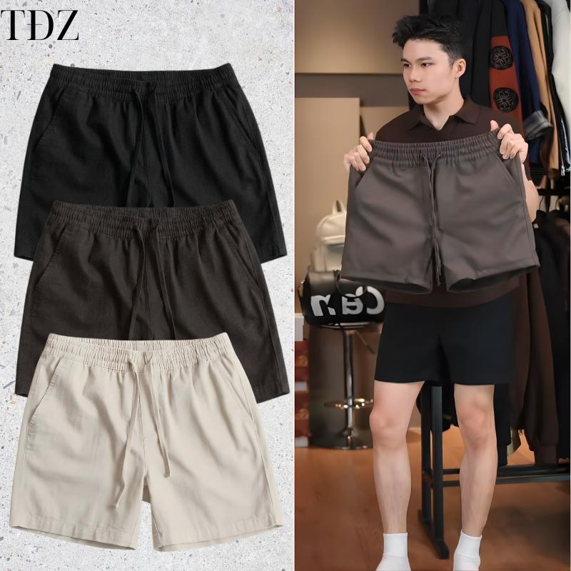 Quần Short Kaki Basic Sleek form trên gối, Lưng Chun, Co Giãn Thoải Mái,Trẻ Trung Năng Động Bran TĐZ 2026