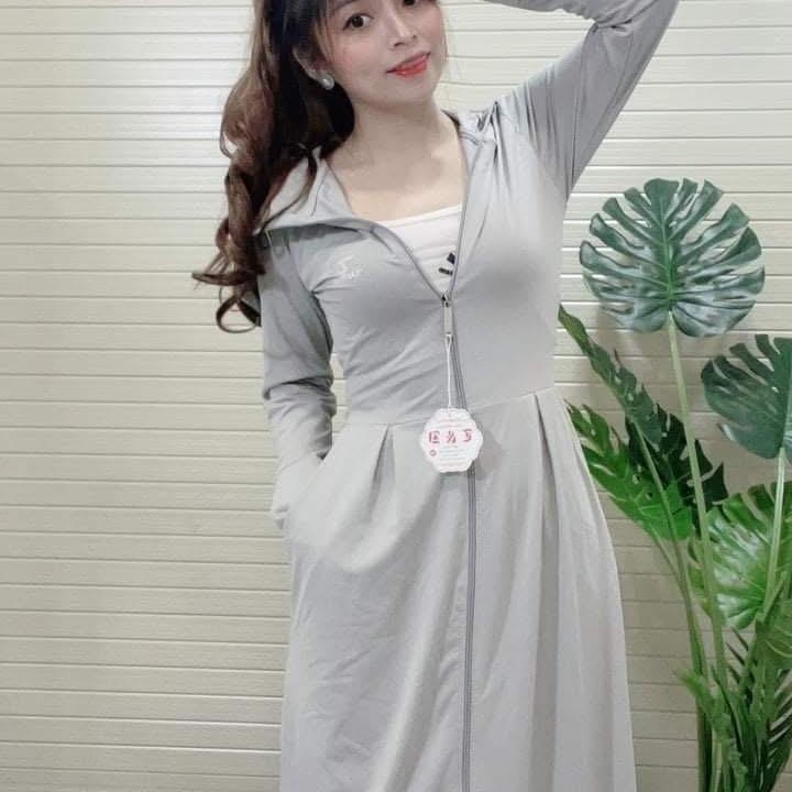 ÁO Chống Nắng 2 lớp, Thun da cá thông hơi, co giãn thoải mái 3