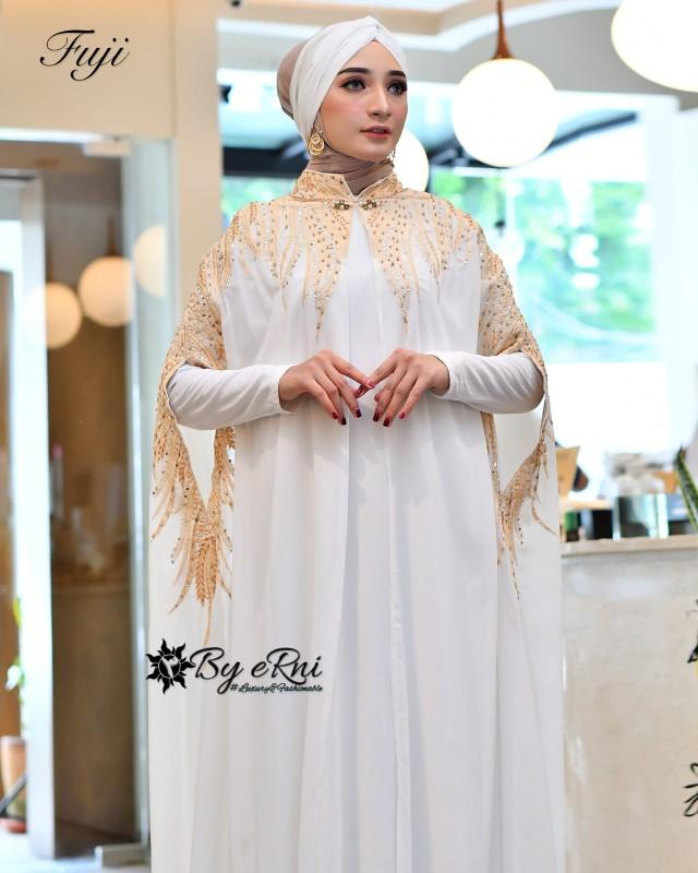 Product Introduction of Kaftan Fuji Set Inner Gamis Bordir Manual Langsung Kain Abaya Muslim Bahan Ceruty Mewah Kaftan Dress   Panjang Payet Pesta Kondangan Dewasa Kaftan Hitam Outer Nyatu Kaftan Raya Abaya Raya 2025 23