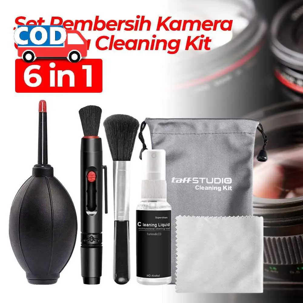 Set Pembersih Profesional Kamera dan Lensa 6 in 1 Menjaga Kualitas Performa Praktis dan Efektif