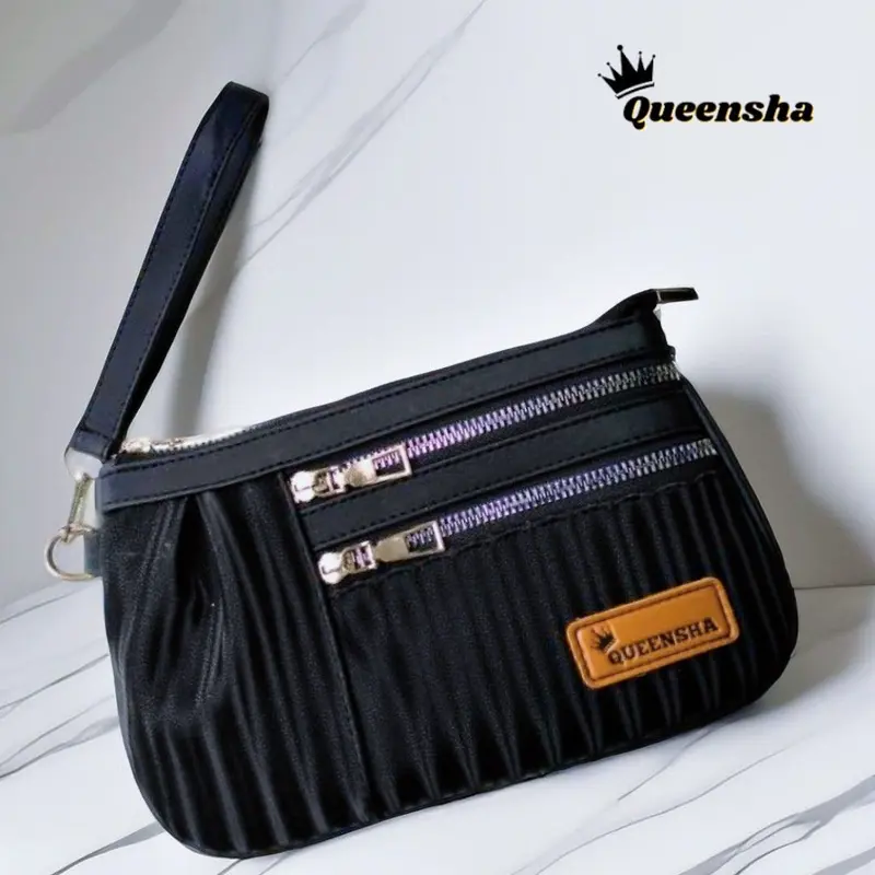 Clara Pouch Dompet 3 Ruang Wanita Tas Tangan Handphone By Queensha 4