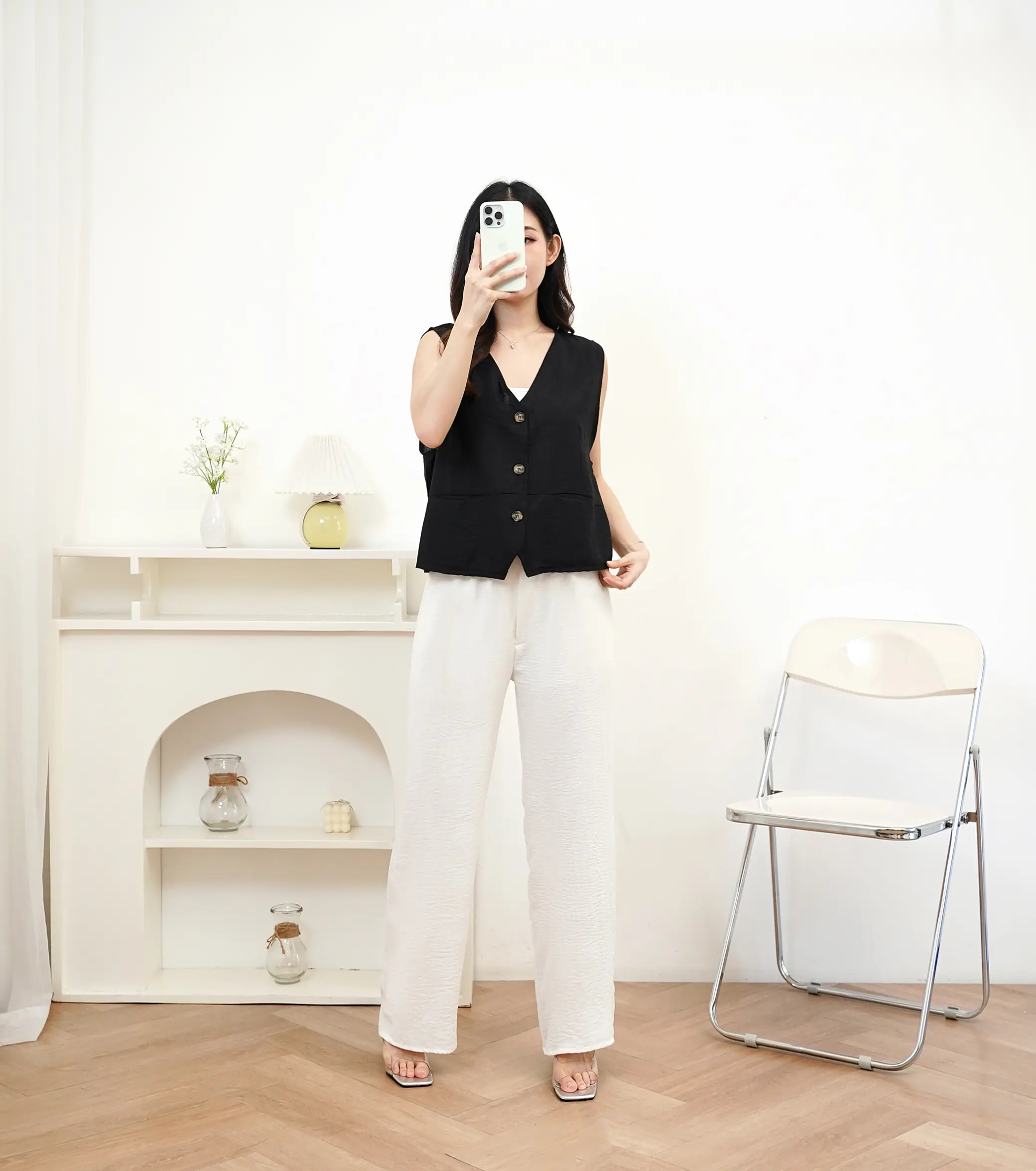 Maerooms Vest  Outer Atasan wanita korean style Rompi Vest Ootd Hijab
