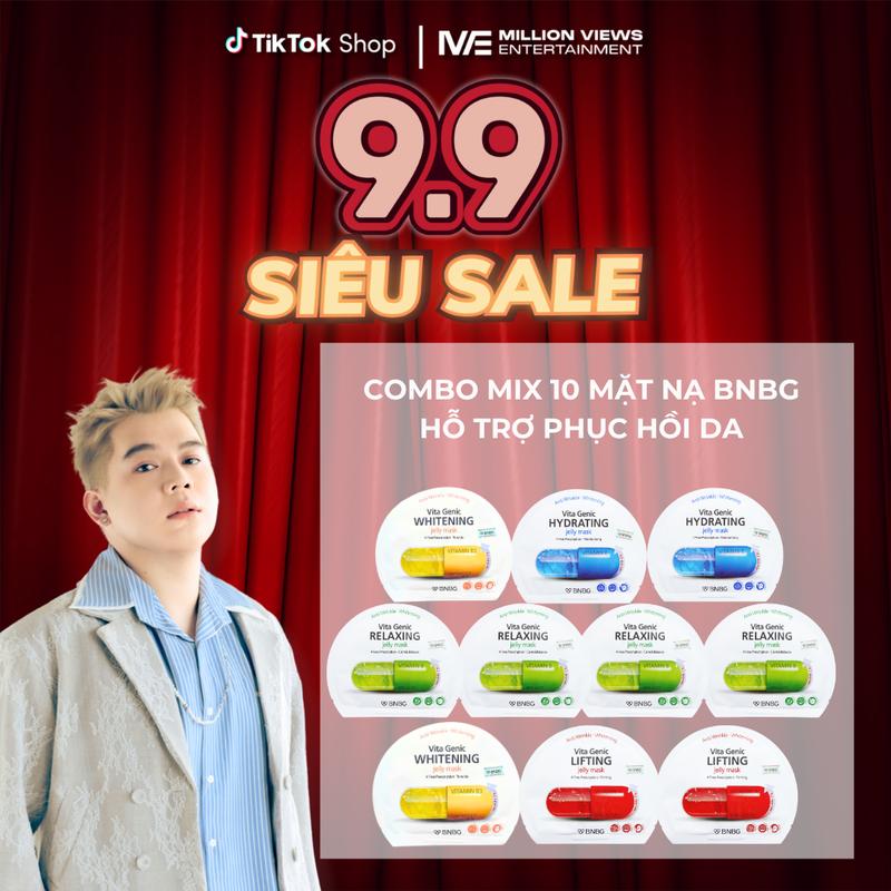 (KOL x Long Chun) Combo 10 Mặt Nạ BNBG Mix Hỗ Trợ Phục Hồi Da BNBG Vita Genic Jelly Mask 30mlx10