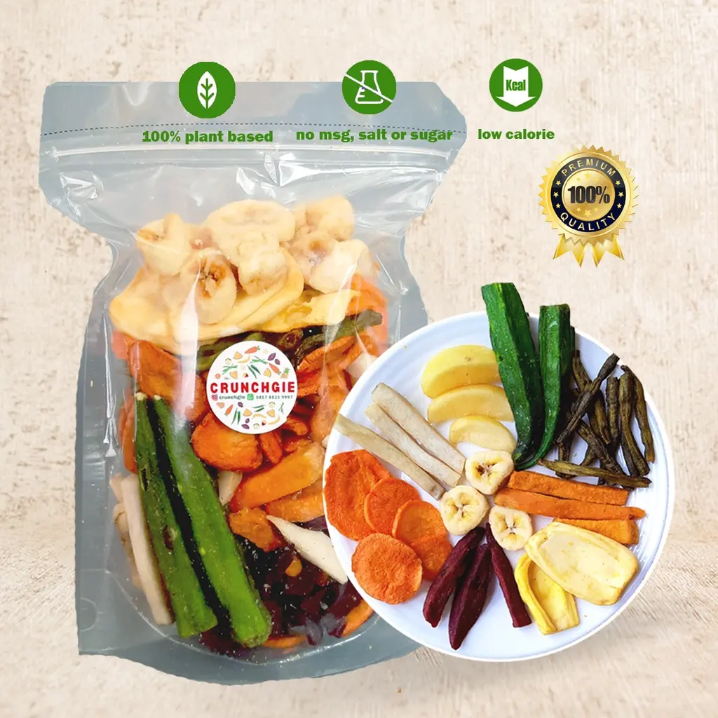1,5L Keripik Buah | Keripik Sayur | Kripik Buah | Buah Kering | Snack Crispy | Keripik Pisang | Keripik Nangka | Strawberry Kering | Keripik Strawberry Korea | Strawberry Freeze Dried | Snack Buah