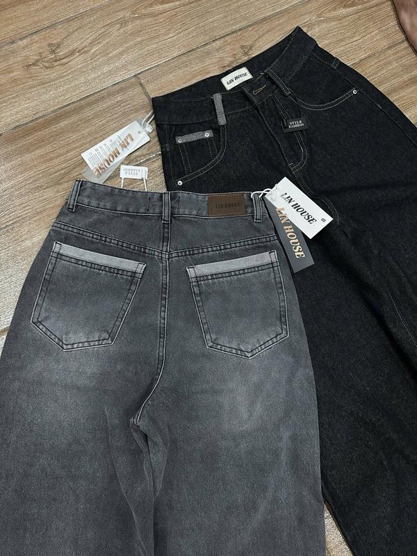    LIN HOUSE   MÃ 08 QUẦN JEANS SUÔNG LƯNG CAO TÚI KIỂU CÓ FORM NẤM LÙN 