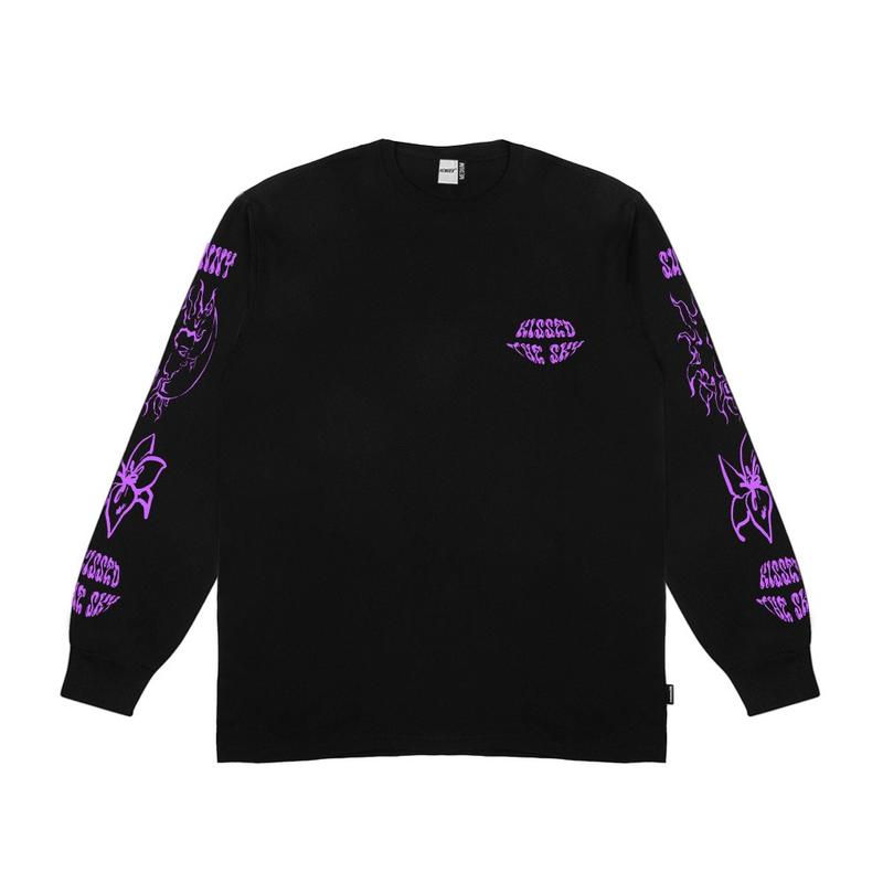 Hemdev Tshirt Longsleeve Sunkiss Black Tees Katun - Shop | Tokopedia