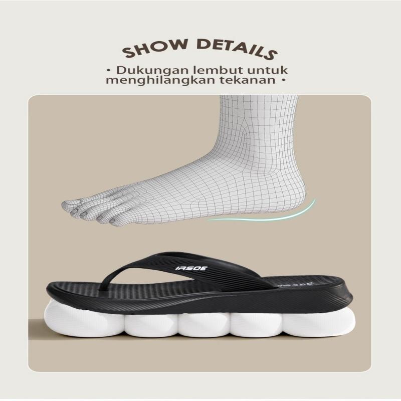 Product Introduction of IRSOE Sandal jepit modis terbaru untuk pria dan wanita, nyaman dan anti air anti slip sandal pria sepatu cowok keren sandal selop pria Sendal Karet 3