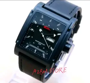 Jam Tangan Pria Tali Kulit Anti Air Premium Water Resistant Hari Tanggal Aktif Termurah Watches Tahan Air Cocok untuk Aktivitas Sehari-hari