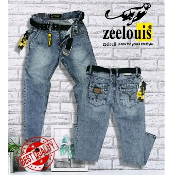 celana jeans Zee louis original/celana jeans Zee louis pria Low Waist Denim Nyaman Panjang High  Standar Fit