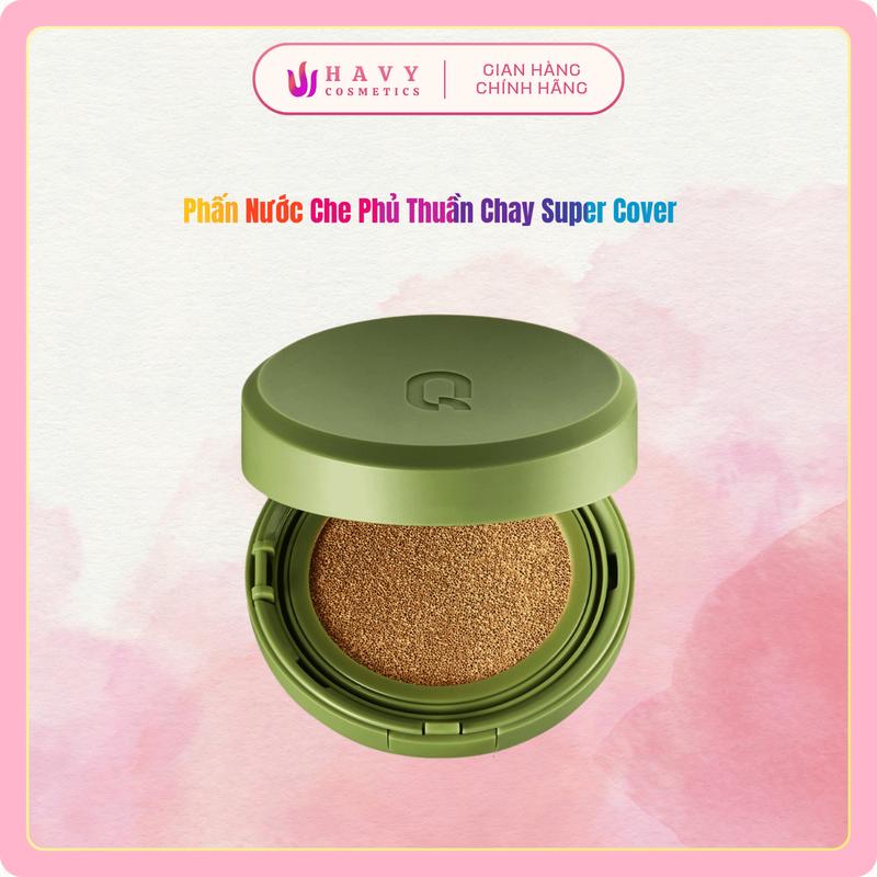 Phấn Nước Che Phủ GLAMRR Q VEGAN SUPER COVER CUSHION SPF50+ PA+++ 1 lõi x 15g Trang Điểm Mỹ Phẩm Cosmetic Nữ