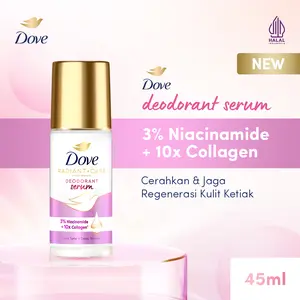 Dove Deodorant Serum Roll On 3% Niacinamide + 10x Collagen, Cerahkan dan Jaga Regenerasi Kulit Ketiak 40ml