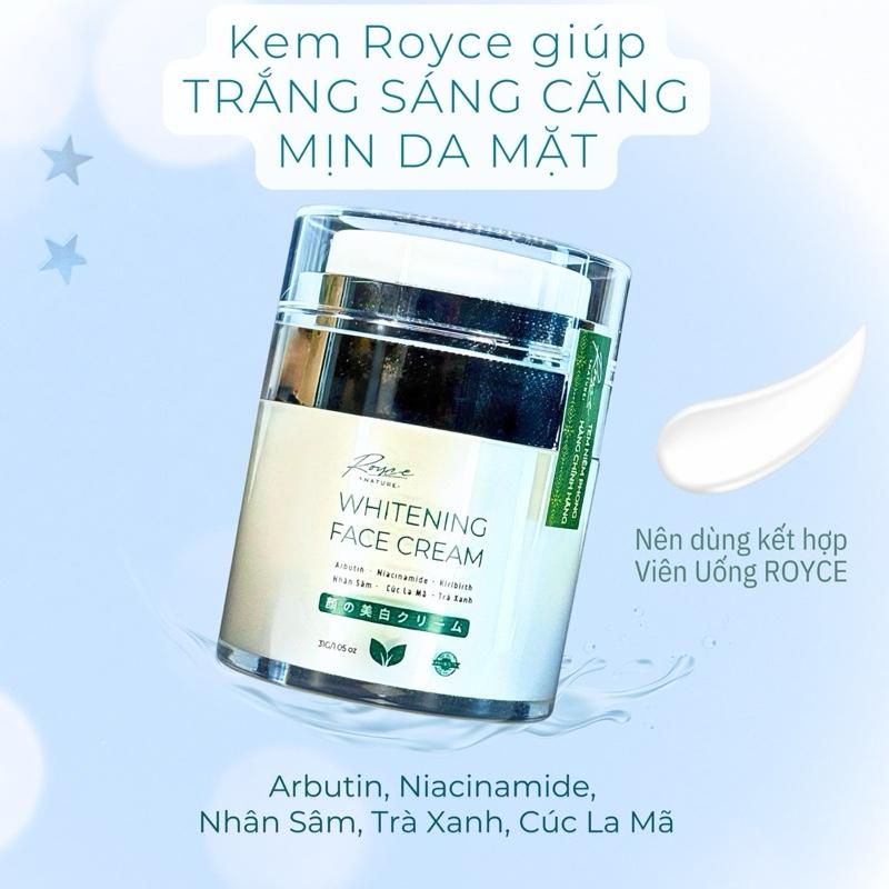 Kem ROYCE hỗ trợ Trắng Da Mặt & Cổ Arbutin, Niacinamide, Nhân Sâm hỗ trợ Làm Đẹp Da Dưỡng Ẩm Da Chăm Sóc Da kem mặt
