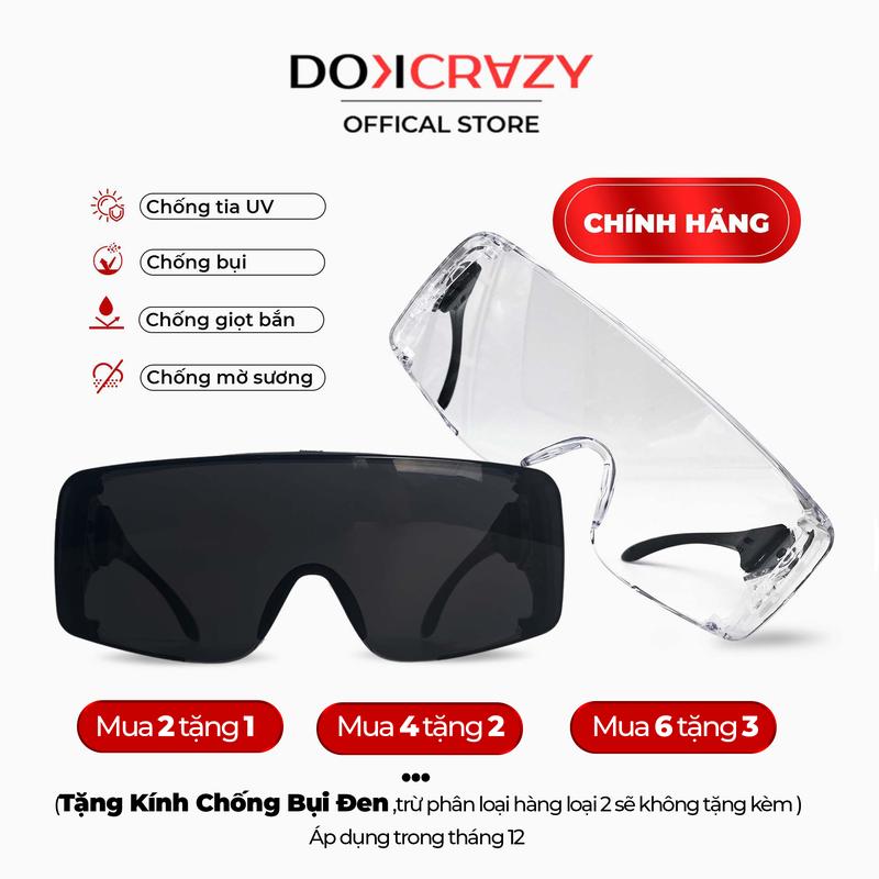 MUA 2 TẶNG 1 KÍNH CHỐNG BỤI ĐI ĐƯỜNG DOKCRAZY FOGLY CẢN GIÓ CHO NGƯỜI ĐI XE ĐẠP XE MÁY CHỐNG UV400 CHỐNG MỜ HƠI UNISEX ĐI BAN NGÀY BAN ĐÊM
