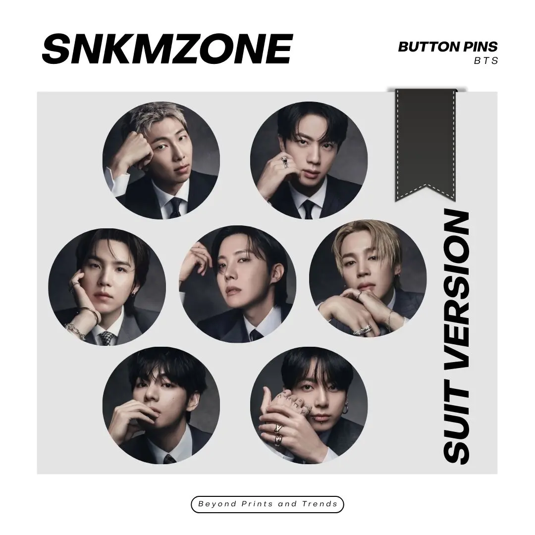 BTS Inspired Button Pin (1.25 / 2.25 inch Glossy or Matte