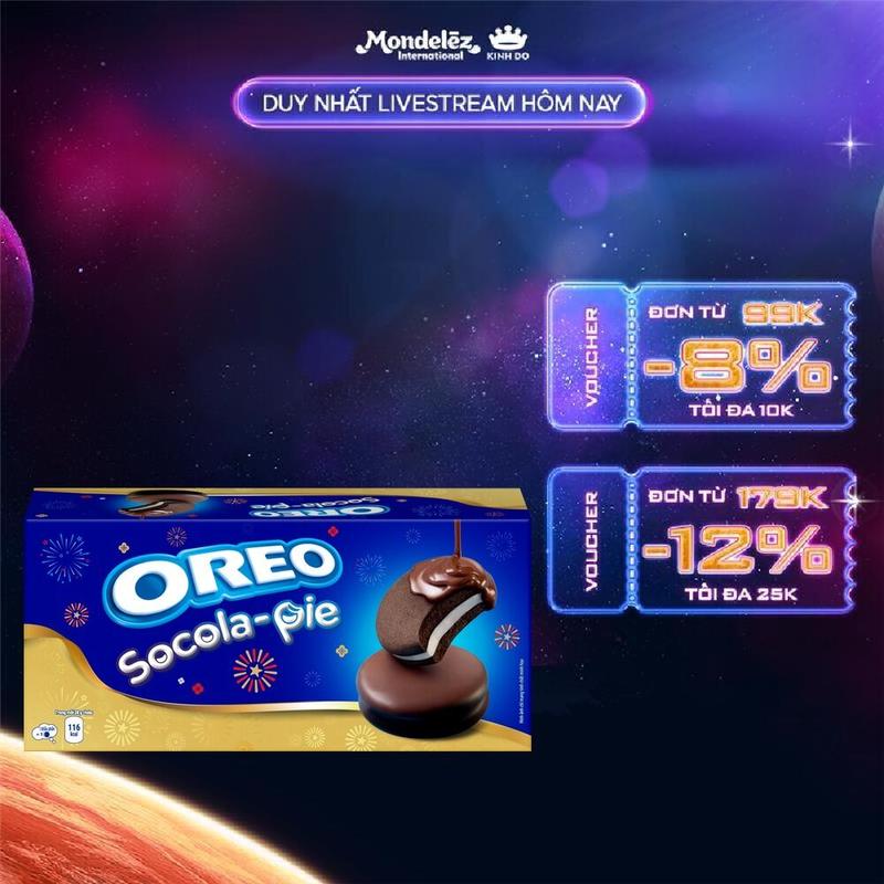 Bánh OREO Pie Vị Vani, Combo 2 Hộp x 168g