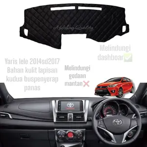 Cover Dashboard Mobil Yaris Lele 2014-2017 Bahan Kulit Motif Wajik - Car Aksesoris