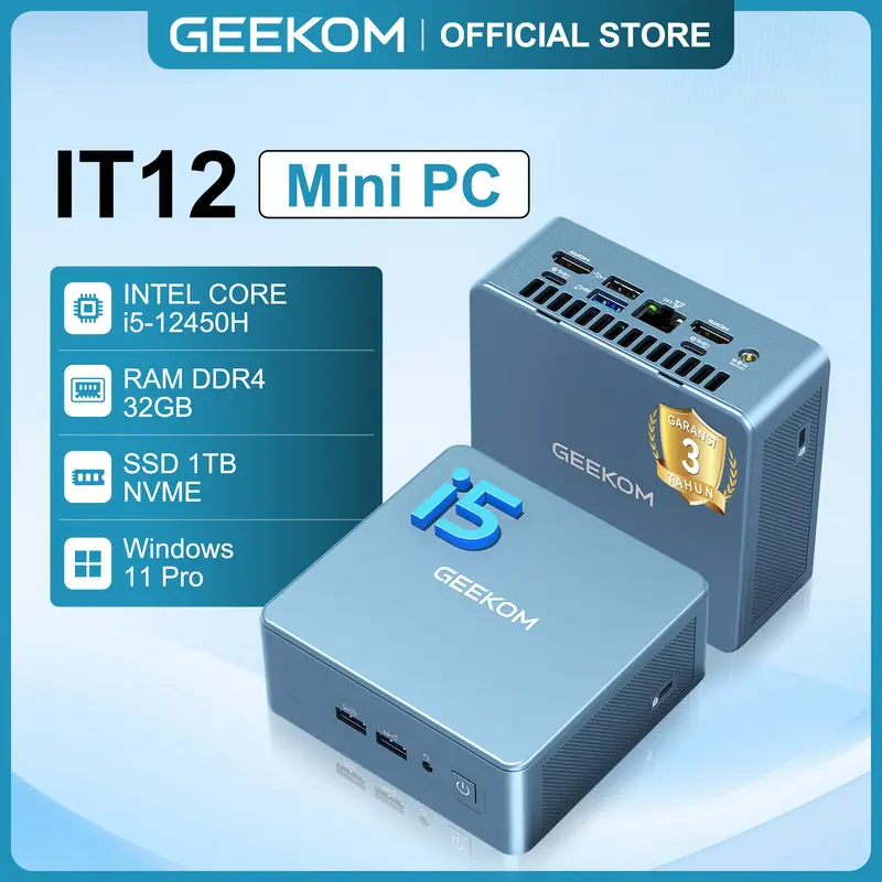 GEEKOM A6 SSD1TB RAM32GB Jual Geekom PC Mini Gaming A6 AMD Ryzen 7