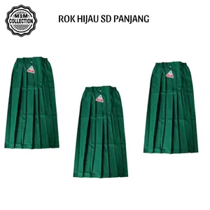 Rok Hijau Seragam Sekolah Anak Perempuan Madrasah Mi Panjang Rok Hitam Seragam Sekolah SD Mi Panjang Full Rempel Fashion Fashion