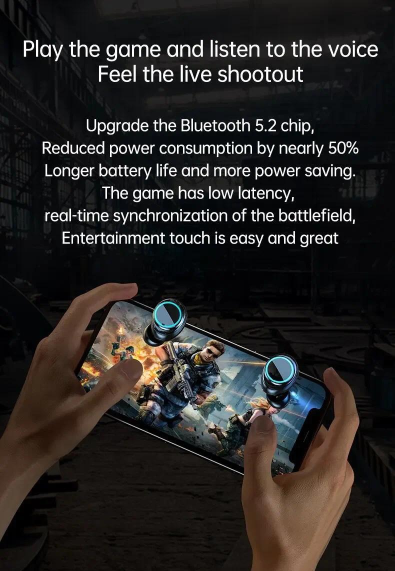 Product Introduction of Original M25 TWS Wireless Headphones Earphones Bluetooth Touch Control Noise Reduction Stereo Waterproof Earbuds Headsets Audio Electronic 15
