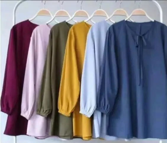 ATASAN JUMBO LAILA XXXL LD 130 CM WARNA HITAM Baju Wanita Formal Tangan Panjang Oversize Casual 6
