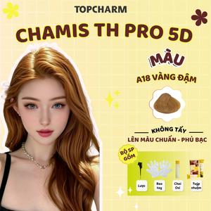 Kem Nhuộm Nắng Vàng Hoàng Hôn, Vàng Đậm A18 Chamis TH Pro Kem Nhuộm Tóc 5D Màu Không Cần Tẩy Dưỡng Tóc Nữ Chuẩn Salon Găng Tay Oxy