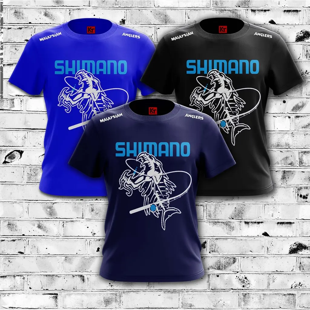 shimano t shirt pancing  lengan  tshirt jersi shimano LARGE SIZE XS-6XL